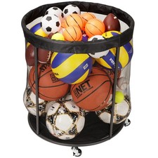 Sports Equipment Organizer for Garage, Mesh Ball Holder for Soccer, Basketbal...