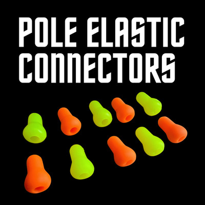 10 x Pole Elastic Gripper Perlen - 5 Gelb, 5 Orange, 10 mm - Karpfen Match Angeln