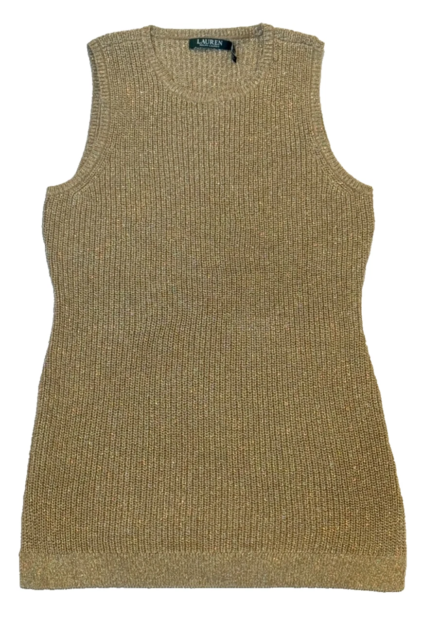 $130 NWT Ralph Lauren Gold Metallic Holiday Sweater Pullover Poncho Blouse Top L
Opens in a new wind