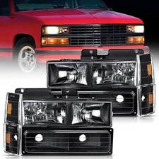 Nilight Headlight Assembly Compatible with 1988 1989 1990 1991 1992 1993 Chevrol
