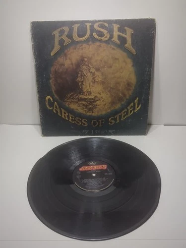 ✨BENT✨ Rush Caress of Steel Vinyl Record Album, 1975 Rock, SRM-1-1046, Canada