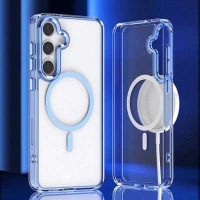 For Samsung Galaxy ''A'' Series Crystal Clear Magnetic MagSafe Case+Tempered Glass