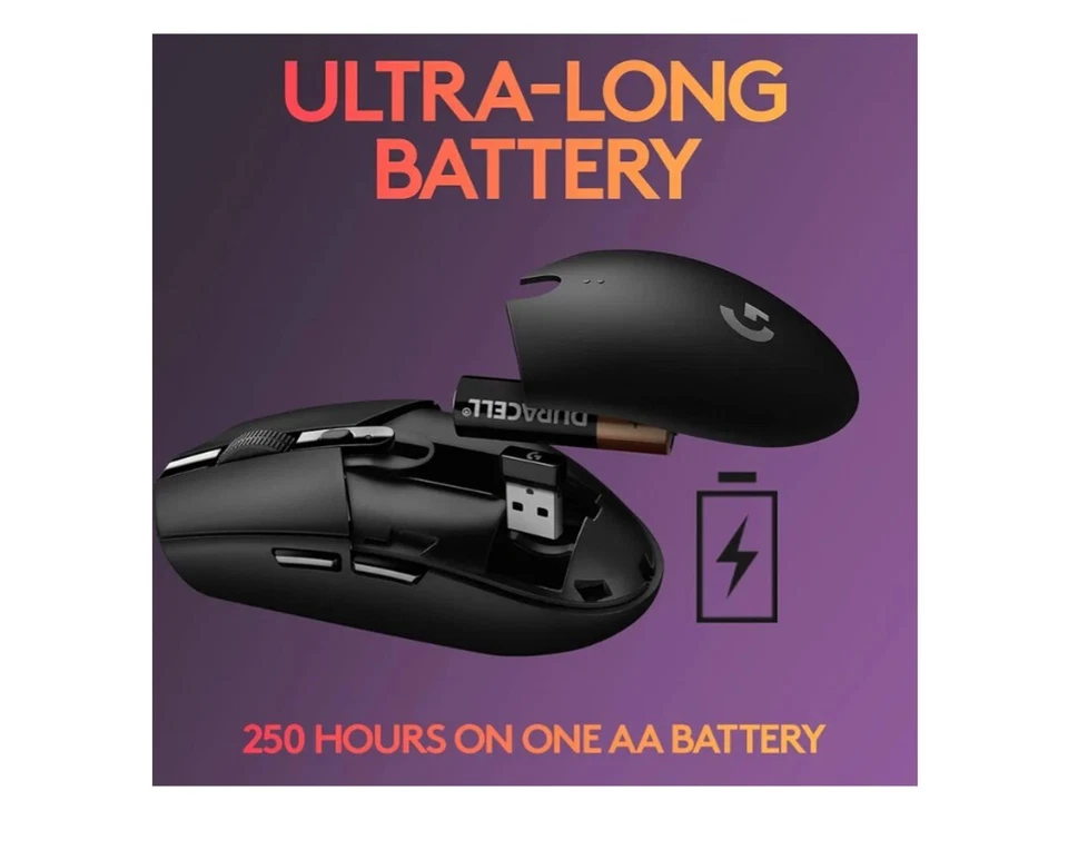 Logitech G305 LIGHTSPEED Wireless Gaming Mouse - Black | FREE DELIVERY - Image 4 of 4