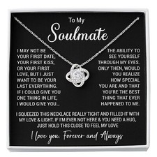 To My Soulmate Necklace Gift For Girlfriend Wife Birthday Gifts Christmas Gifts