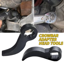 Steel Pry Bar Fit 1/2”Ratchet Wrench Adjustable Angle Crowbar Adapter Head Tools