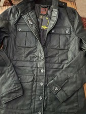 Le Breve Women's Bella Long Jacket Pu Leather - Black Size L Rrp £130