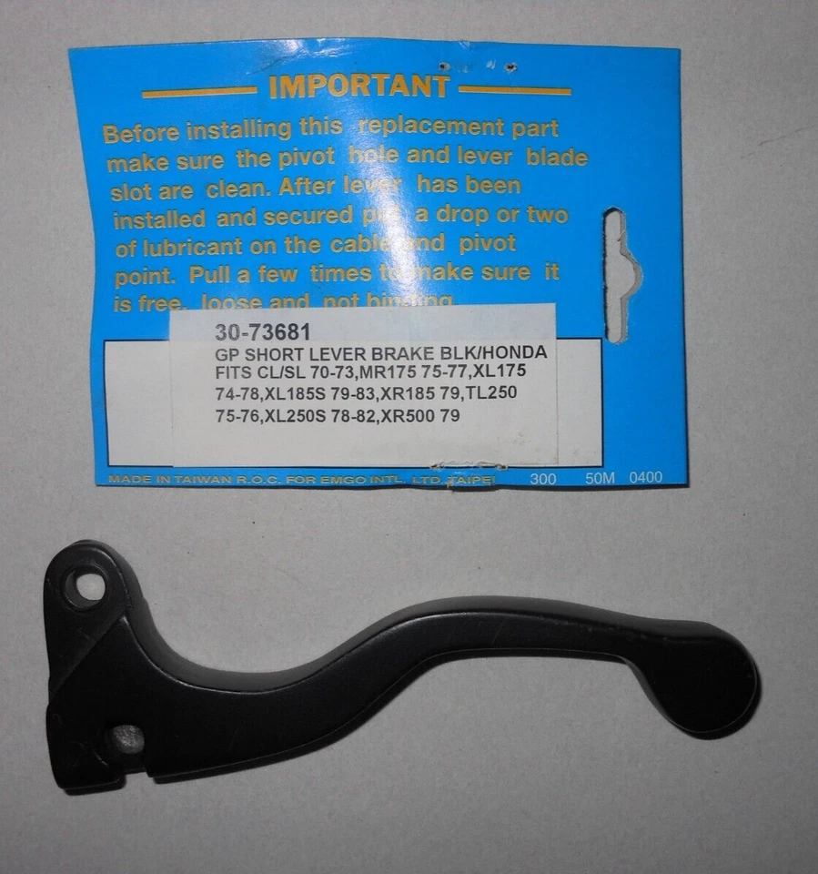 Palanca de freno NOS Emgo compatible con: Honda 1970-1973 CL70 CL72 CL77 CL350 30-73681 Foto 2 de 4