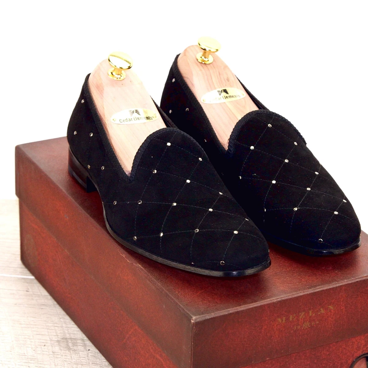 Mezlan Black Suede Men