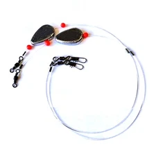 Stellar Fishing No Roll Sinker Rigs (4 Pack) with swivel and snap connector.