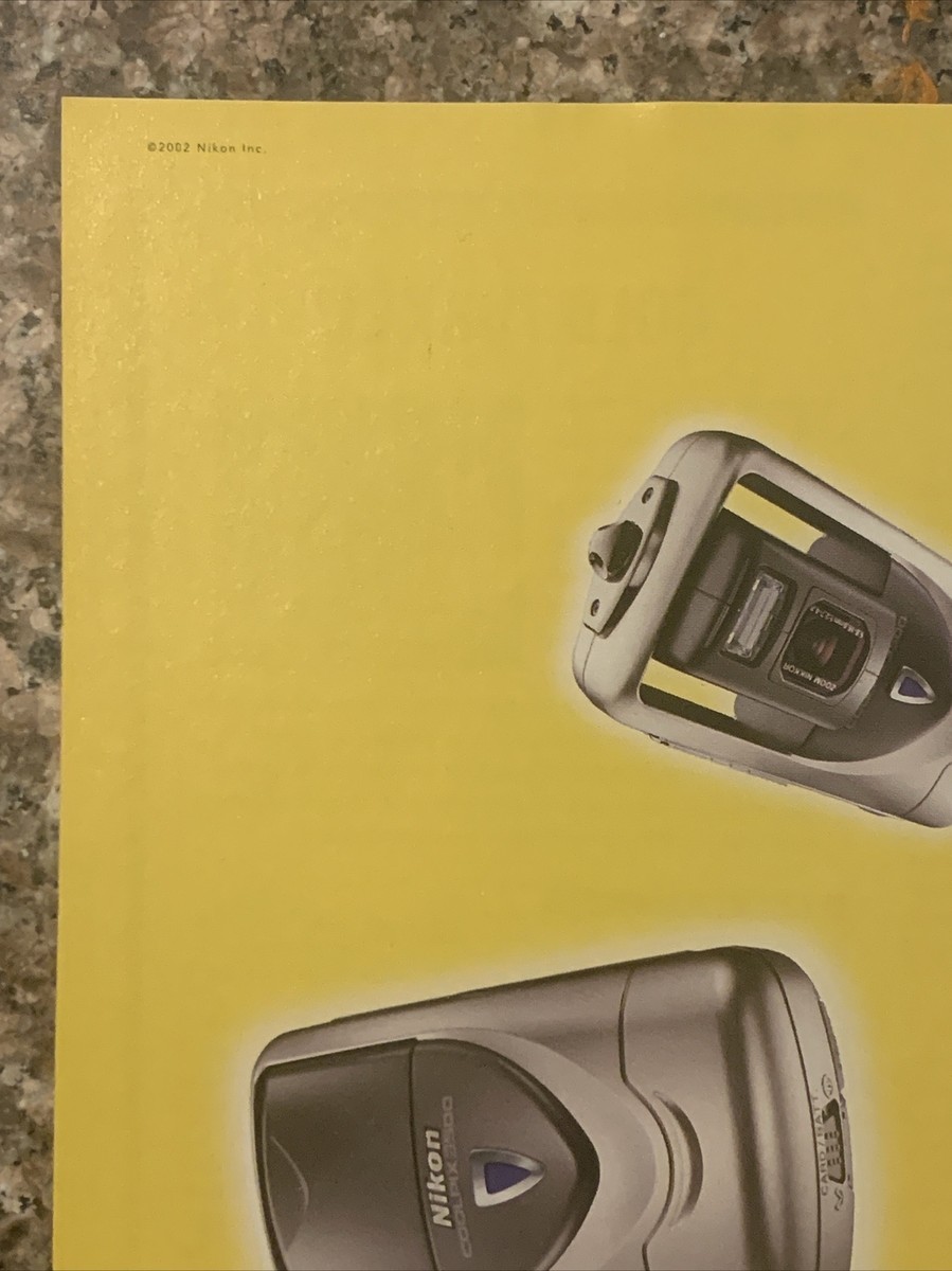 2002 Nikon Coolpix Camera PRINT AD Inner-Swivel Lens One Touch