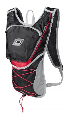 Rucksack mit 14 Liter für Wandern Laufen Langlaufen Fahrradrucksack Schwarz Rot