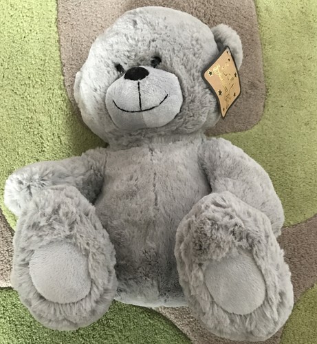 Soft Grey Teddy Bear. 11” Tall 
