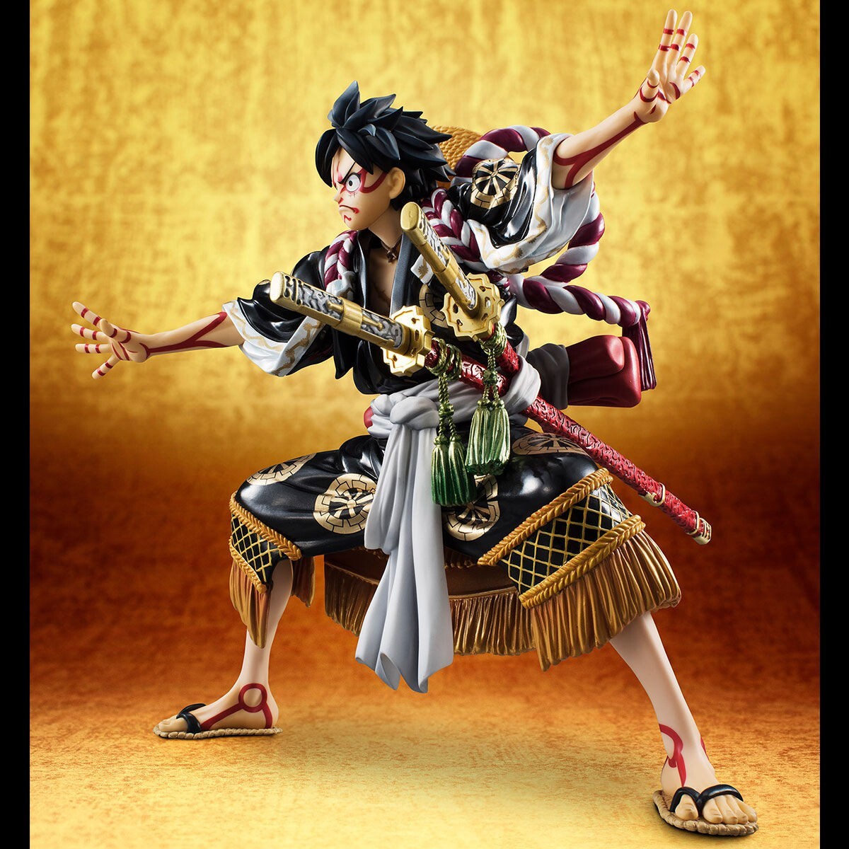 One Piece Portrait.Of.Pirates KABUKI EDITION Luffy Reprint ver 