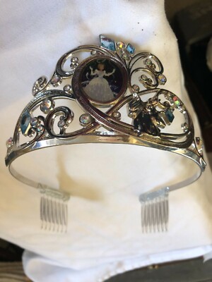 VINTAGE NEW Disney Parks Princess CINDERELLA Tiara Crown Headband Hair  Costume