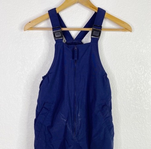 Lands’ End Kids Boys Size 8 Blue Ski Snow Squall Bibs Bibbed Overalls Winter - Picture 2 of 6