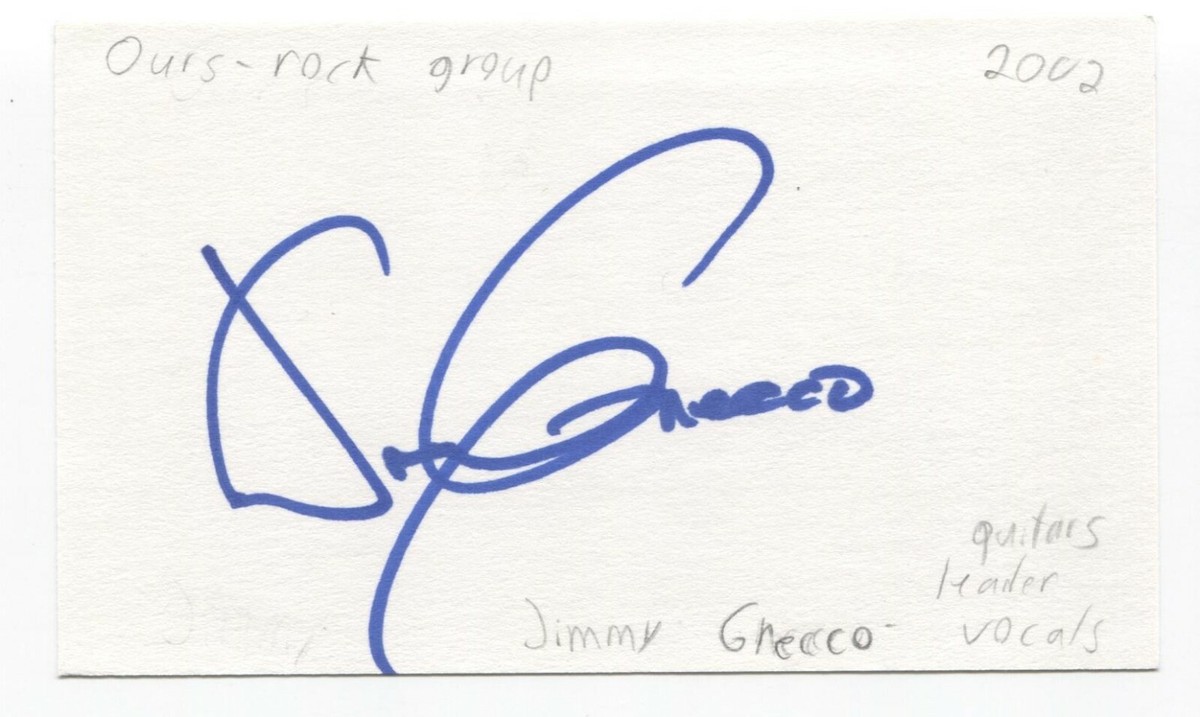 Jimmysea サイン付ポストカード oursky2 Ours - Jimmy Gnecco Signed 3x5 Index Card Autographed