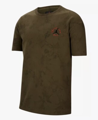 Travis Scott Cactus Jack x Air Jordan Tee Medium Olive (CN3433-222) SIZE XL NEW