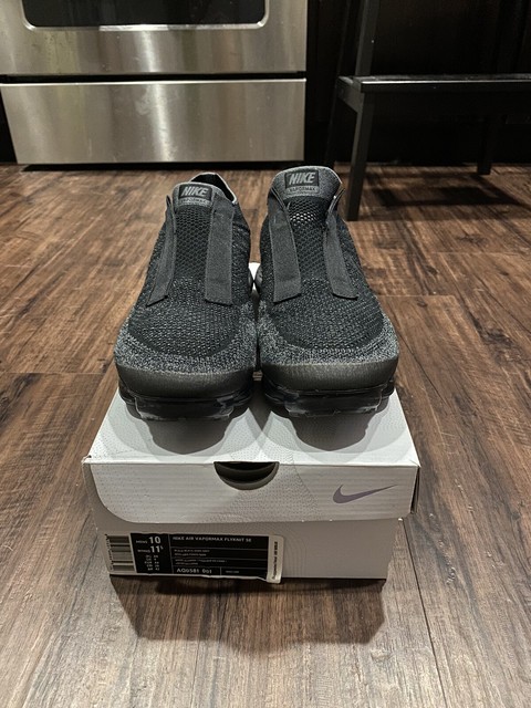 Nike Air Vapormax Flyknit SE Laceless Triple Black Aq0581 001 Size 10 Sz10 for sale online | eBay
