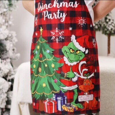 Christmas Apron With Grinch and Max - 2 Styles - Perfect For All Grinch-O-Philes