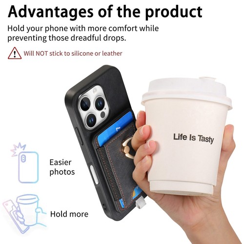 Fashion Magsafe Card Slot Leather Phone Case For iPhone 16 Pro Max 15 Plus 12 XR - Bild 14 von 95
