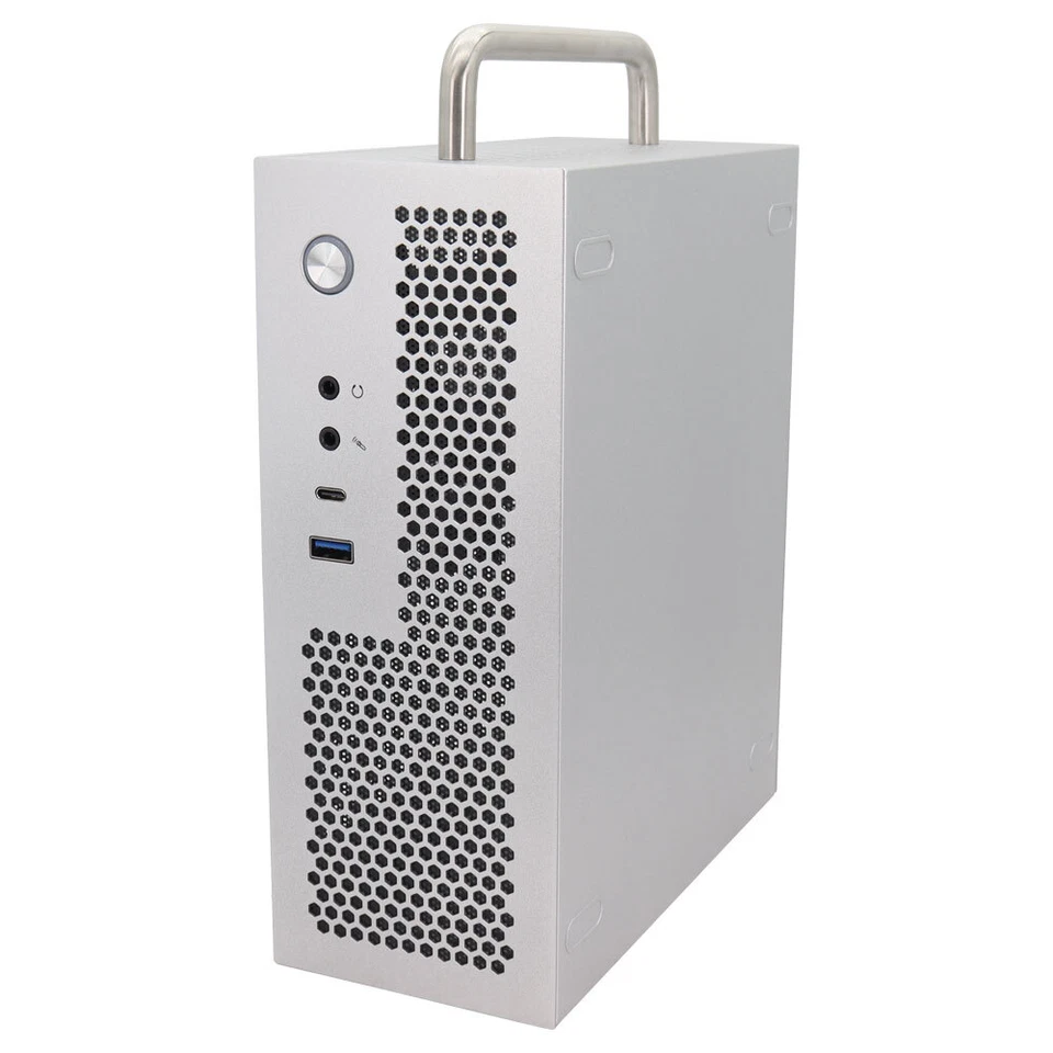 HTPC Mini ITX PC Case Small Portable Chassis with Handle Support Small 1U PUS - Image 2 of 4