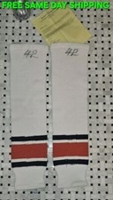 Robert Esche #42 Philadelphia Flyers Game Worn NHL Hockey Socks Early 2000s 