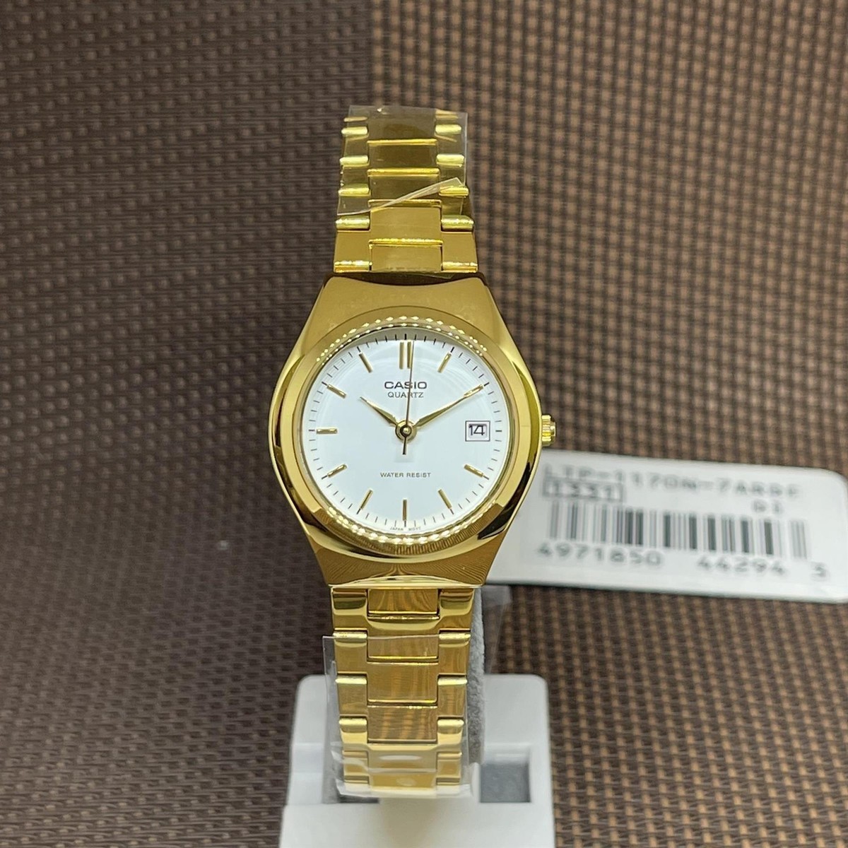 Casio LTP-1170N-7A White Analog Stainless Steel Date Quartz Ladies