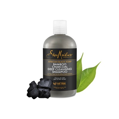 Shea Moisture African Black Soap Bamboo Charcoal Deep Cleansing Shampoo