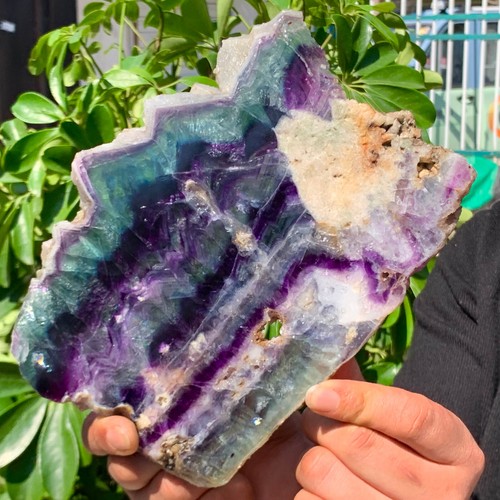 1.69LB Natural beautiful Rainbow Fluorite Crystal Rough stone specimens cure - 第 11/13 張圖片