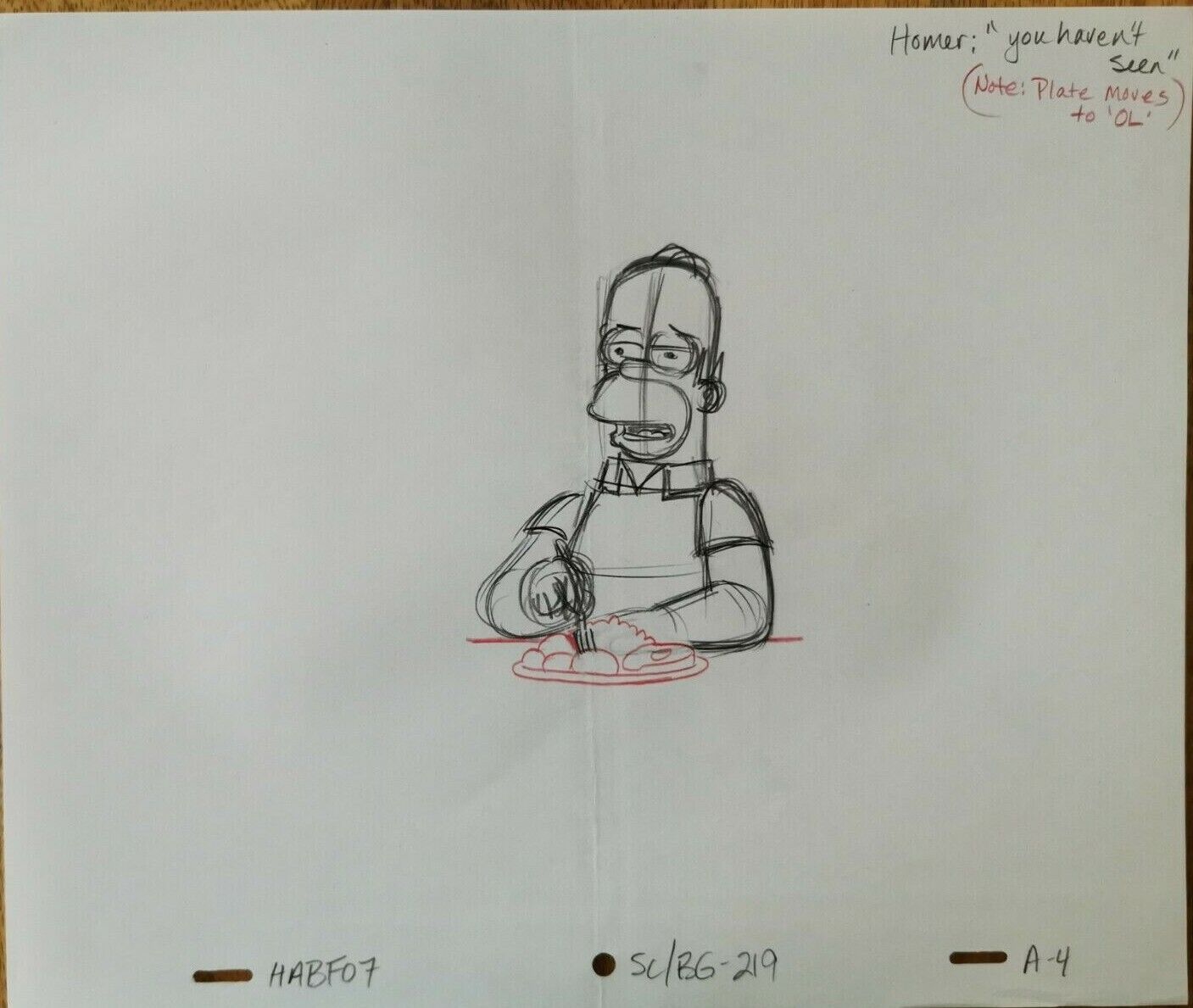 SIMPSONS TV Show Original Animation Art Cel Drawing Homer #28 Super popularny