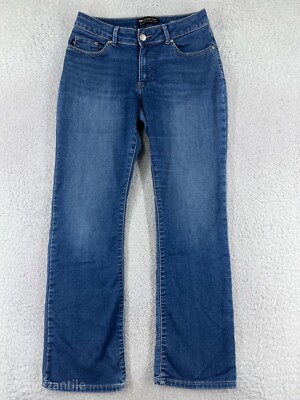 Lee Pants Womens 28 Blue Denim Jeans Bootcut Western Cotton Blend Curvy Fit