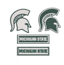 Michigan State Patch - Spartans Iron on Decal - Sew on Patch - Embroidered