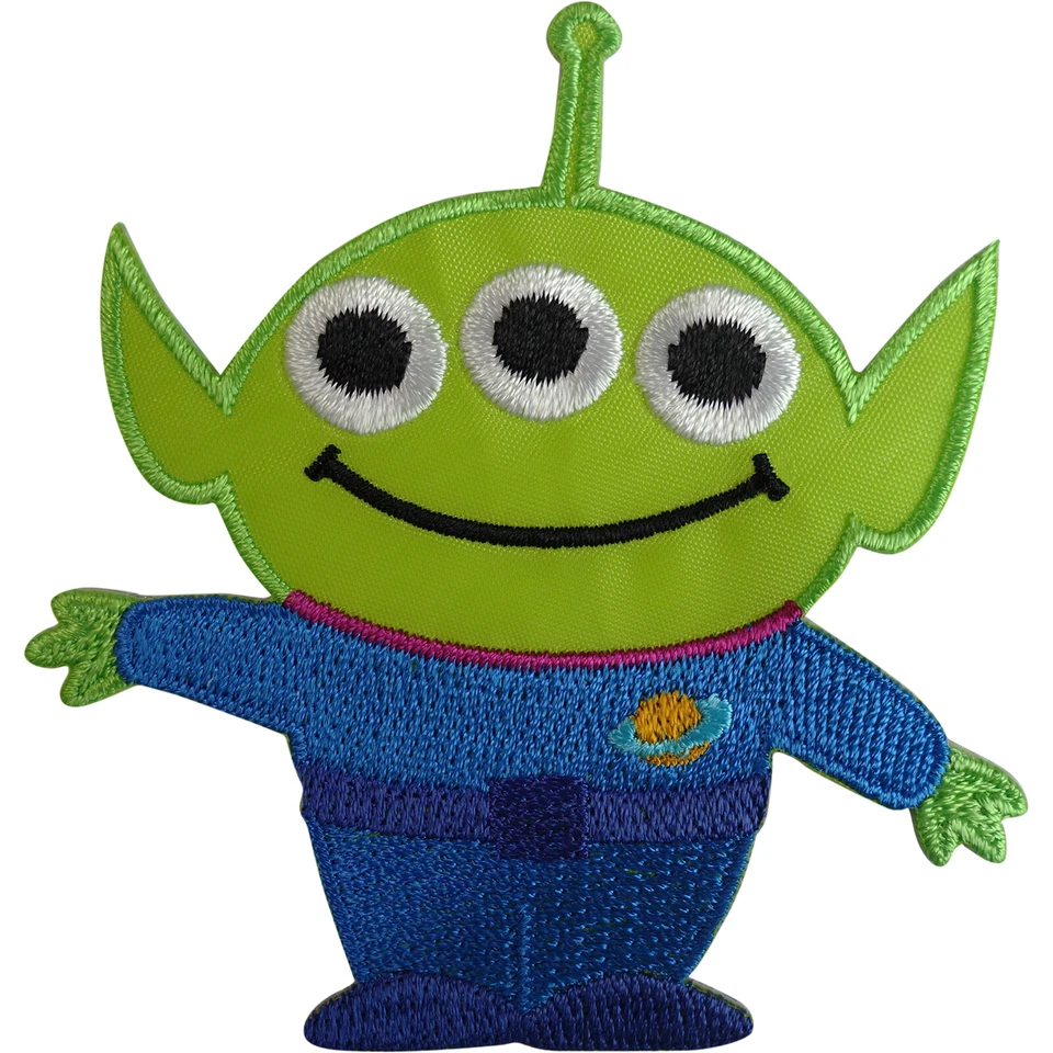 Disney Toy Story Squeeze Toy Alien Patch Iron Sew On Clothes Embroidered Badge