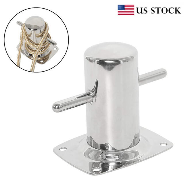 Stainless Steel Boat Dock and Anchor Line Cleat Deck Fitting 6.4" Fasten Cleat eBay
