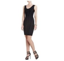 BCBG MaxAzria Makenna Bodycon Bandage Knit Little Black Dress Extra Small XS
