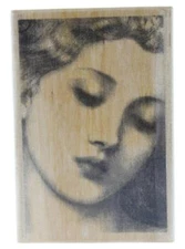 Woman in Repose Rubber Stamp