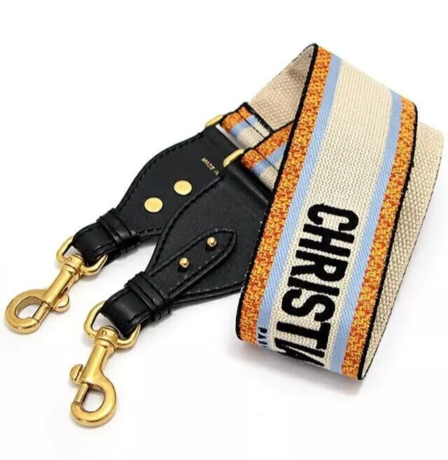 Authentic Christian Dior Logo Shoulder Strap Canvas & Leather Color Beige Used