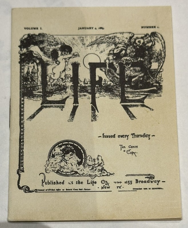 January 4th 1883 Life Magazine Booklet Vol. 1 No. 1 Miniature Magazine