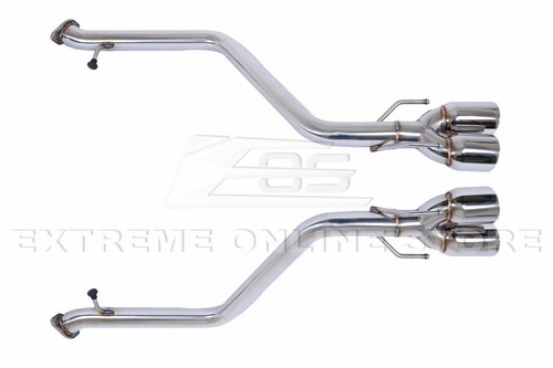 Quad Tips Exhaust Muffler Delete Axle Back For 15-20 Lexus RC200t RC300 RC350 - Picture 5 of 9