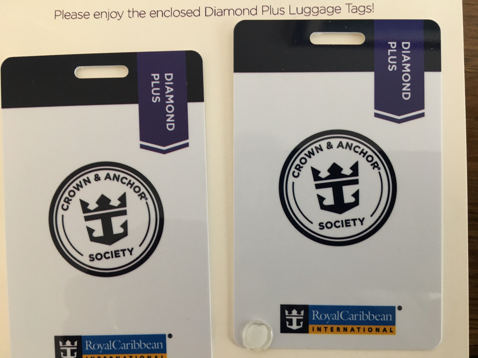 NEW ROYAL CARIBBEAN DIAMOND PLUS MEMBER LUGGAGE TAGs eBay