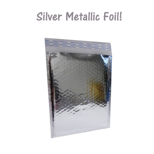 3 Sizes, 4x8, 6X10, 8X12 Assorted Combo Pack Padded Metallic Bubble Mailers Poly - Picture 98 of 98