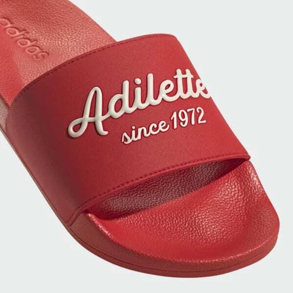 Adidas adilette top red slides