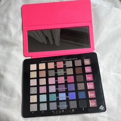 SEPHORA Color My Life Eye & Lip Makeup Palette w/ Mirror, Pink Case