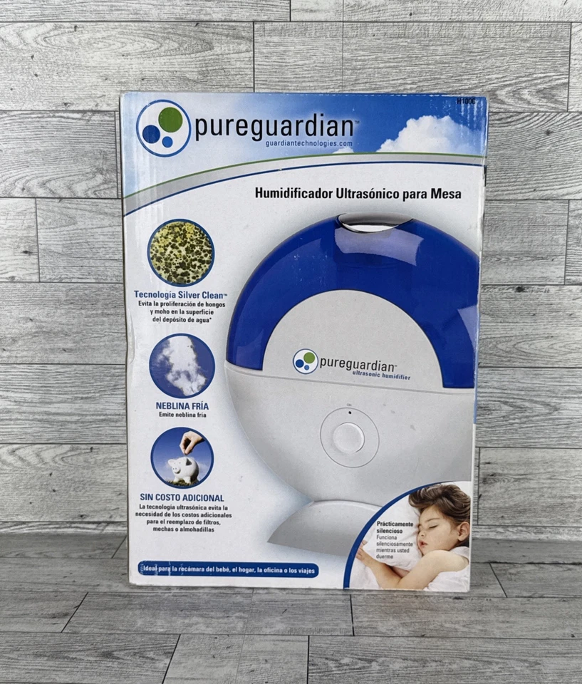 PureGuardian Table Top Ultrasonic Humidifier 875 ML. Model H1000 New In Box - Image 2 of 4