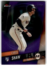 2019 Finest Purple Refractor Chris Shaw 115/250 San Francisco Giants #71