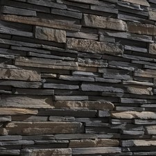 LAJA Grafito Black SAMPLE | Luxury Stone Cladding Wall Panels, Stacked Stone
