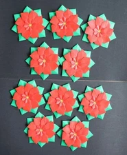 Origami small poinsettia red