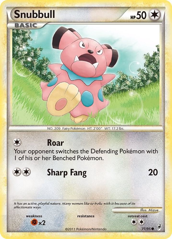 Snubbull #71/95 Call Of Legends Common Pokemon TCG HP
