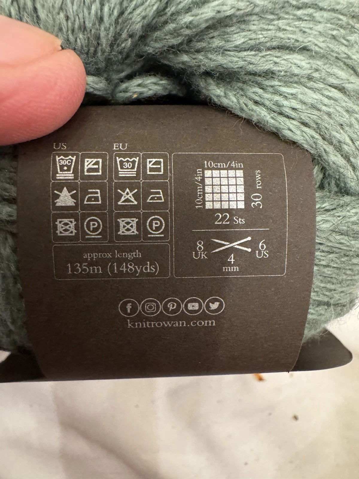 Premium Destash Lot: 16 Skeins of Rowan Softyak DK Yarn in "Lawn" - product detail image 5