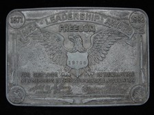 PE09126 VINTAGE 1982  NRA LEADERSHIP AWARD  NATIONAL RIFLE ASSOCIATION BUCKLE